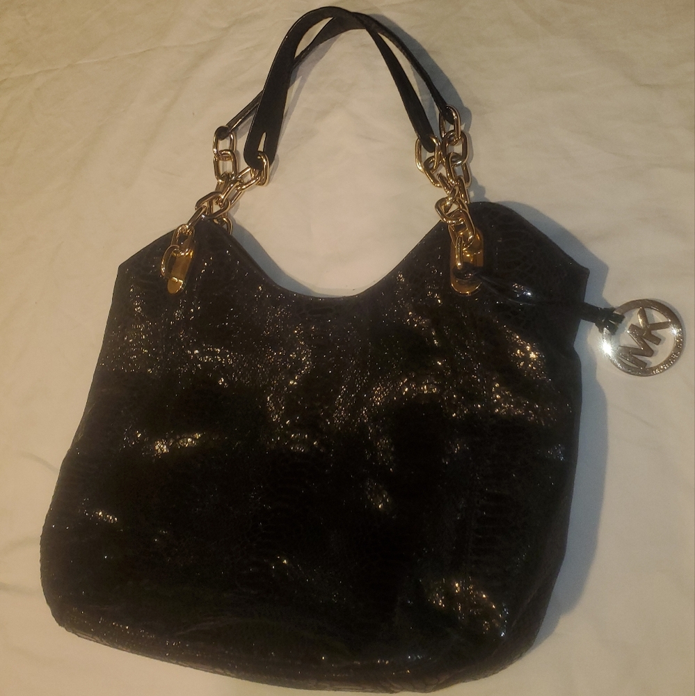 Michael KORS Patton python leather Fulton bag - Picture 3 of 11